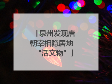 泉州发现唐朝宰相隐居地“活文物”