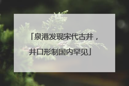 泉港发现宋代古井，井口形制国内罕见