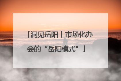 洞见岳阳丨市场化办会的“岳阳模式”