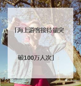 海上游客接待量突破100万人次