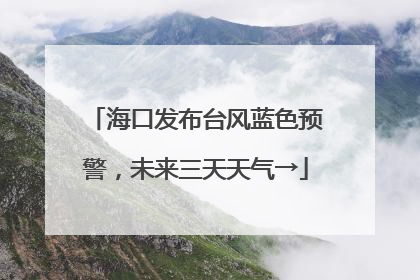 海口发布台风蓝色预警，未来三天天气→