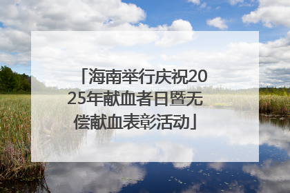 海南举行庆祝2025年献血者日暨无偿献血表彰活动