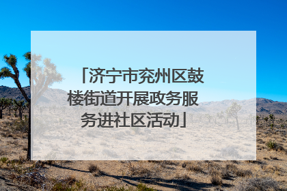 济宁市兖州区鼓楼街道开展政务服务进社区活动