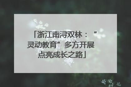 浙江南浔双林：“灵动教育”多方开展 点亮成长之路