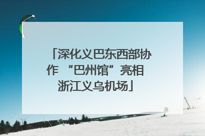 深化义巴东西部协作 “巴州馆”亮相浙江义乌机场