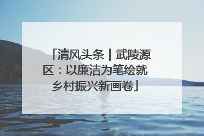 清风头条｜武陵源区：以廉洁为笔绘就乡村振兴新画卷