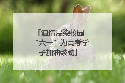 温情浸染校园 “六一”为高考学子加油鼓劲