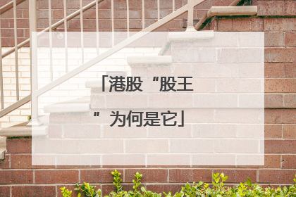 港股“股王”为何是它