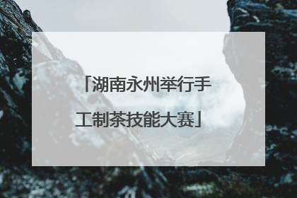 湖南永州举行手工制茶技能大赛