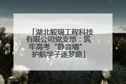 湖北毅瑞工程科技有限公司党支部：筑牢高考“静音墙” 护航学子逐梦路