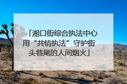 湘口街综合执法中心用“共情执法”守护街头巷尾的人间烟火