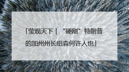 莹观天下｜“硬刚”特朗普的加州州长纽森何许人也