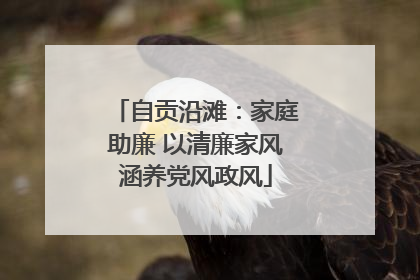 自贡沿滩：家庭助廉 以清廉家风涵养党风政风