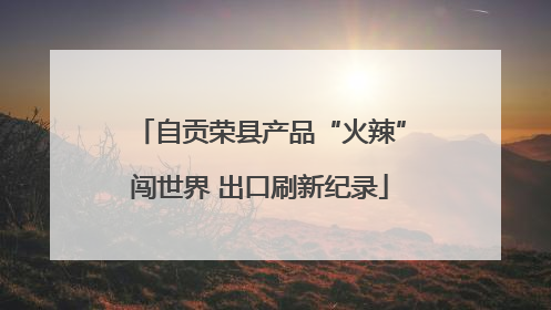 自贡荣县产品“火辣”闯世界 出口刷新纪录