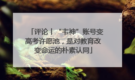 评论丨“韦神”账号变高考许愿池，是对教育改变命运的朴素认同