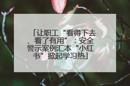 让职工“看得下去、看了有用”：安全警示案例汇本“小红书”掀起学习热