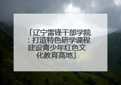 辽宁雷锋干部学院：打造特色研学课程 建设青少年红色文化教育高地