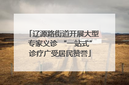 辽源路街道开展大型专家义诊 “一站式”诊疗广受居民赞誉
