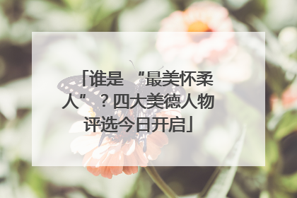 谁是 “最美怀柔人”？四大美德人物评选今日开启