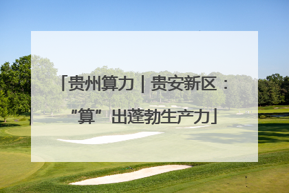 贵州算力｜贵安新区：“算”出蓬勃生产力