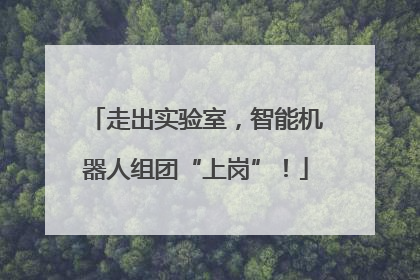 走出实验室，智能机器人组团“上岗”！