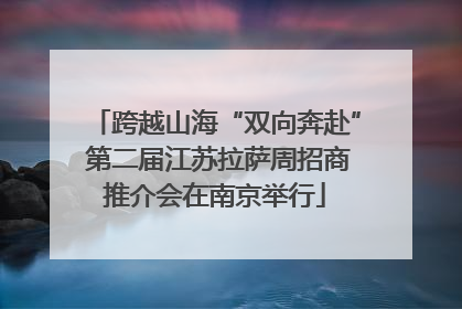 跨越山海“双向奔赴” 第二届江苏拉萨周招商推介会在南京举行