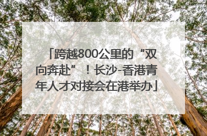 跨越800公里的“双向奔赴”！长沙-香港青年人才对接会在港举办