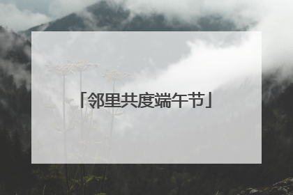 邻里共度端午节