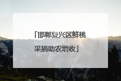 邯郸复兴区鲜桃采摘助农增收