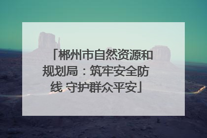 郴州市自然资源和规划局：筑牢安全防线 守护群众平安
