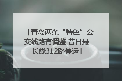 青岛两条“特色”公交线路有调整 昔日最长线312路停运