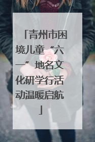 青州市困境儿童“六一”地名文化研学行活动温暖启航