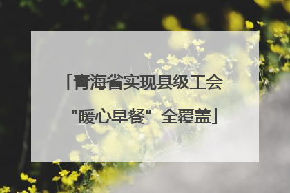 青海省实现县级工会“暖心早餐”全覆盖