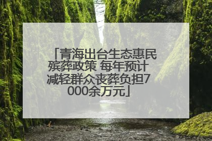青海出台生态惠民殡葬政策 每年预计减轻群众丧葬负担7000余万元