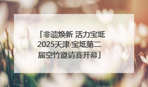 非遗焕新 活力宝坻 2025天津·宝坻第二届空竹邀请赛开幕