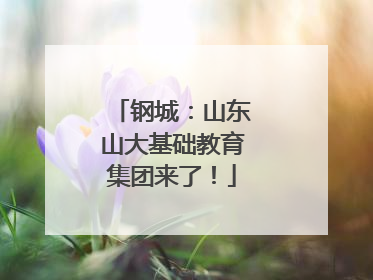 钢城：山东山大基础教育集团来了！