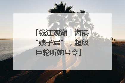 钱江观潮丨海港“娘子军”，超级巨轮听她号令