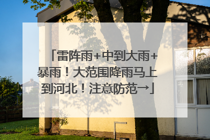 雷阵雨+中到大雨+暴雨！大范围降雨马上到河北！注意防范→