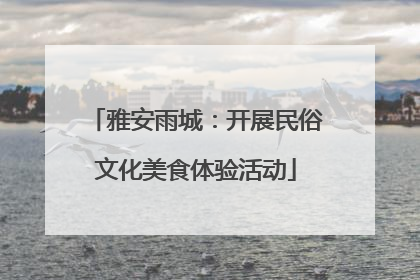 雅安雨城：开展民俗文化美食体验活动