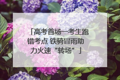 高考首场一考生跑错考点 铁骑冒雨助力火速“转场”