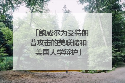 鲍威尔为受特朗普攻击的美联储和美国大学辩护