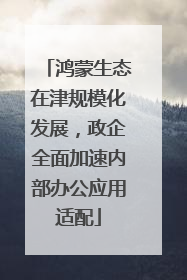 鸿蒙生态在津规模化发展，政企全面加速内部办公应用适配