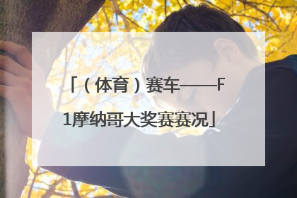 （体育）赛车——F1摩纳哥大奖赛赛况