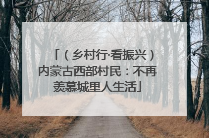 （乡村行·看振兴）内蒙古西部村民：不再羡慕城里人生活
