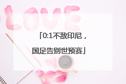 0:1不敌印尼，国足告别世预赛