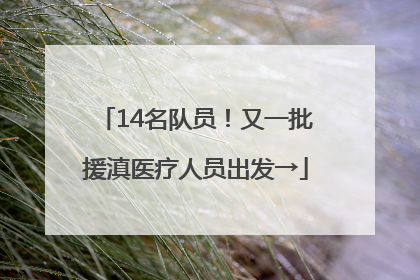 14名队员！又一批援滇医疗人员出发→