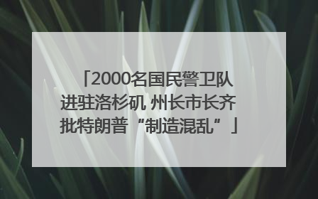 2000名国民警卫队进驻洛杉矶 州长市长齐批特朗普“制造混乱”