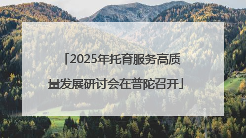 2025年托育服务高质量发展研讨会在普陀召开