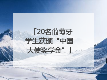 20名葡萄牙学生获颁“中国大使奖学金”