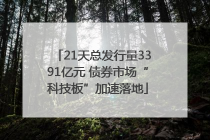 21天总发行量3391亿元 债券市场“科技板”加速落地